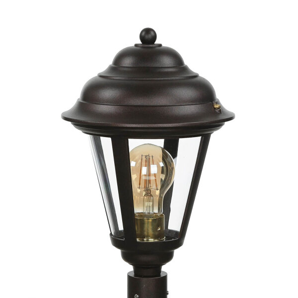 Lampadaire Jardin 100 cm Laiton Marron Rouille Rustique