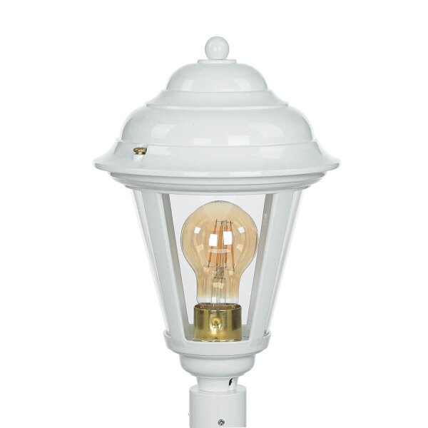 Lampe dallée laiton massif blanc 100 cm Rustique jardin