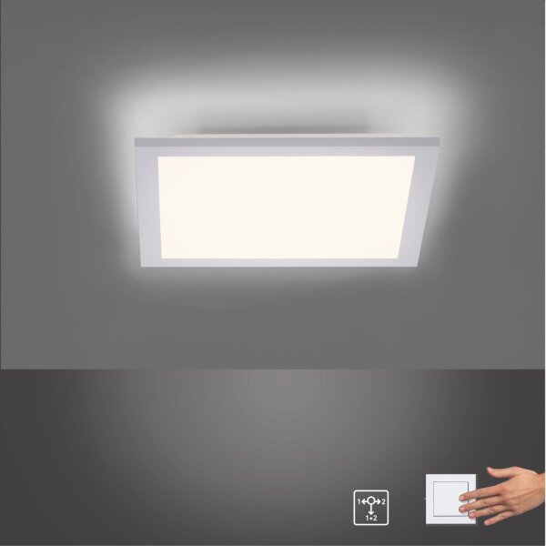 Plafonnier LED blanc plat à faible éblouissement L:29,5 cm 3000 K