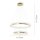 Suspension LED anneaux en métal doré Ø50 cm 3000 K
