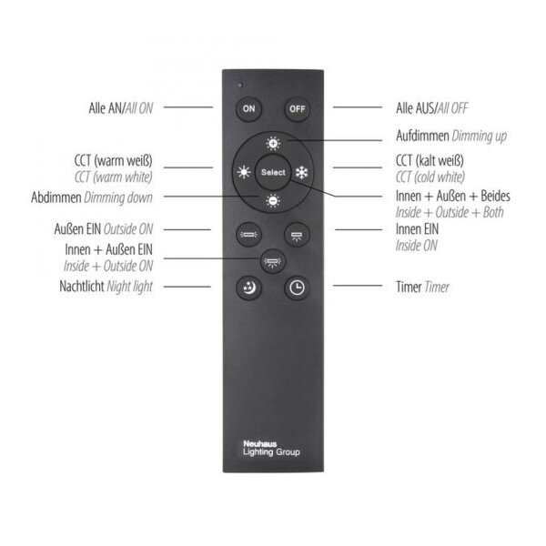 Plafonnier LED à intensité variable Télécommande 54 W 121,4 cm