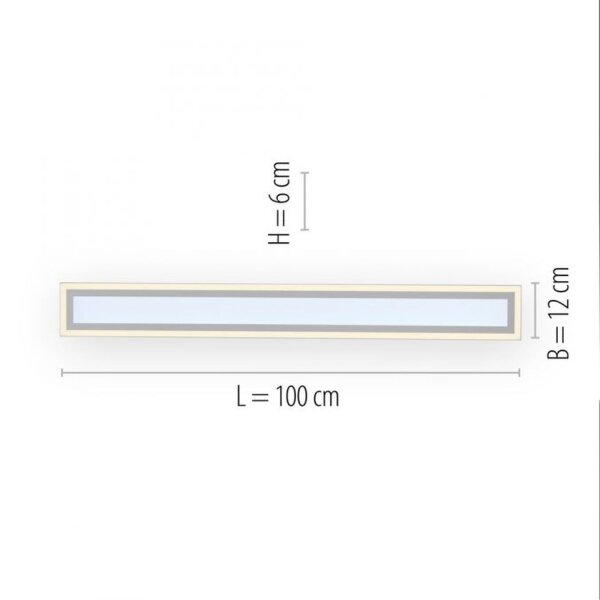 Lampe de plafonnier LED Télécommande dimmable 2000 lm L:100 cm