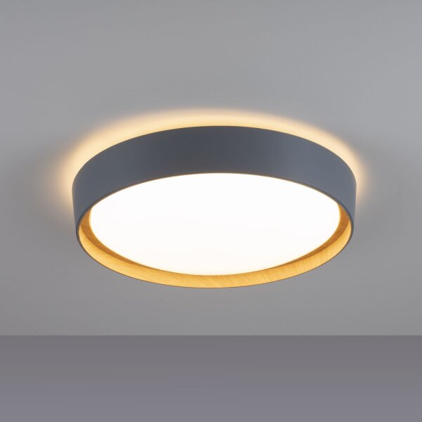 Plafonnier LED Gris Naturel Ø40 cm 3400 lm dimmable