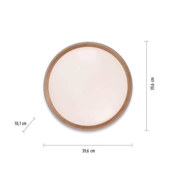 Plafonnier LED Gris Naturel Ø40 cm 3400 lm dimmable