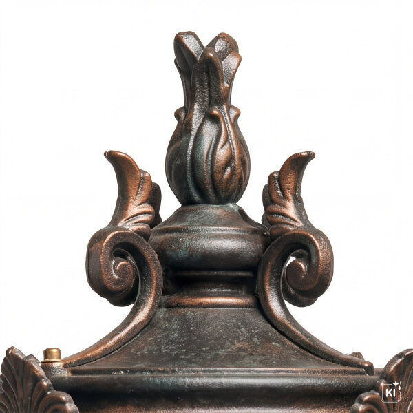 Lampe de jardin sur pied BISHOP H:117cm en bronze antique