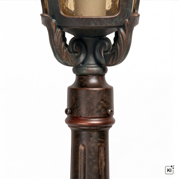 Lampe de jardin sur pied BISHOP H:117cm en bronze antique