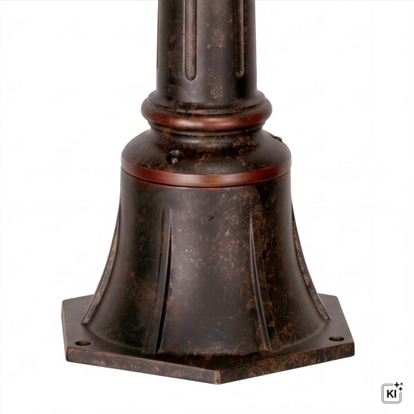 Lampe de jardin sur pied BISHOP H:117cm en bronze antique