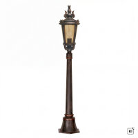Lampe de jardin sur pied BISHOP H:117cm en bronze antique