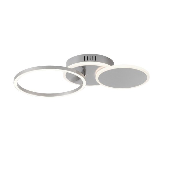 Lampe de plafonnier LED en acier métal blanc chaud 26 W mobile