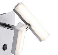 Spot mural LED en acier métal mobile 225 lm...
