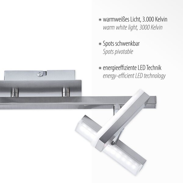 Spot de plafond à LED en acier métal mobile 225 lm 39 cm