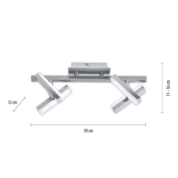 Spot de plafond à LED en acier métal mobile 225 lm 39 cm
