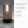 Blendarme Lampe de table verre fumé bois E27 H:18 cm petite