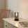 Blendarme Lampe de table verre fumé bois E27 H:18 cm petite