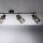 Projecteur mobile de plafond verre fumé bois E27 4-flamme
