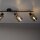 Projecteur mobile de plafond verre fumé bois E27 4-flamme