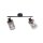 Spot mobile de plafond verre fumé bois E27 L:64 cm