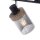 Spot mobile de plafond verre fumé bois E27 L:64 cm
