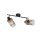 Spot mobile de plafond verre fumé bois E27 L:64 cm