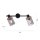 Spot mobile de plafond verre fumé bois E27 L:64 cm