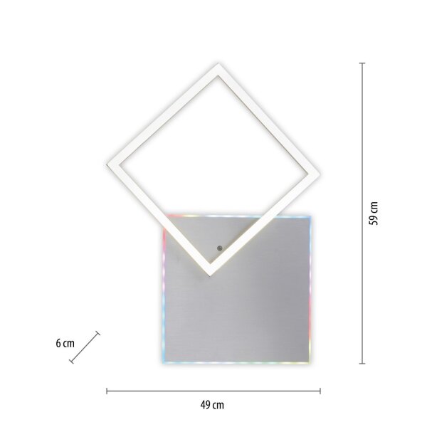 Lampe de plafonnier LED à intensité variable Rainbow RGB avec télécommande