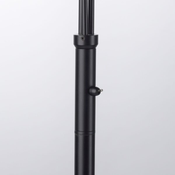 Lampadaire stylé verre fumé bois E14 185 cm 3 flammes
