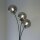 Lampadaire stylé verre fumé bois E14 185 cm 3 flammes