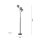 Lampadaire stylé verre fumé bois E14 185 cm 3 flammes