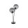 Lampe de table stylée verre fumé bois E14 60 cm 2 flammes