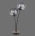 Lampe de table stylée verre fumé bois E14 60 cm 2 flammes