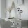 Lampe de table stylée verre fumé bois E14 60 cm 2 flammes