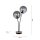 Lampe de table stylée verre fumé bois E14 60 cm 2 flammes