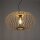 Lampe à suspendre Scandinave Métal Bois rond Ø50 cm E27