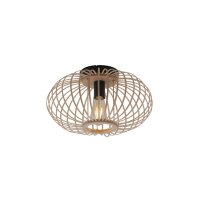 Lampe de plafonnier ronde Scandinave Métal Bois...