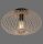 Lampe de plafonnier ronde Scandinave Métal Bois E27 Ø40 cm