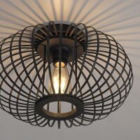Lampe de plafonnier Scandinave Métal Bois E27...