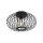 Lampe de plafonnier Scandinave Métal Bois E27 ronde Ø40 cm
