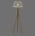 Tripod Lampadaire bois métal en laiton mat E27 145 cm