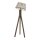 Tripod Lampadaire bois métal en laiton mat E27 145 cm