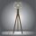 Tripod Lampadaire bois métal en laiton mat E27 145 cm
