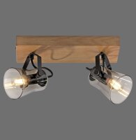 Projecteur flexible de plafond verre chêne E14 38...
