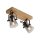 Projecteur flexible de plafond verre chêne E14 38 cm à faible éblouissement
