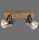 Projecteur flexible de plafond verre chêne E14 38 cm à faible éblouissement