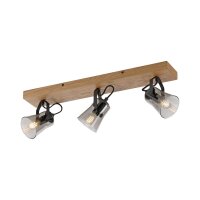 Spot de plafond réglable verre chêne E14 65...