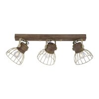 Spot mobile de plafond bois métal 76 cm E27 Vintage