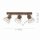 Spot mobile de plafond bois métal 76 cm E27 Vintage