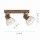 Spot mobile de plafond bois métal 64 cm E27 Vintage