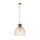 Suspension ronde vintage bois métal Ø40 cm E27