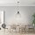 Suspension ronde vintage bois métal Ø40 cm E27
