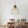 Suspension ronde vintage bois métal Ø40 cm E27